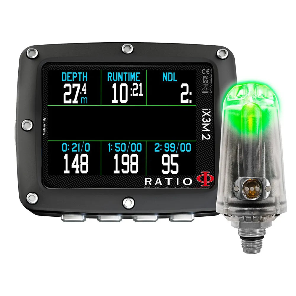 Ratio IX3M2 Deep + Transmitter + Shell Box dive computer